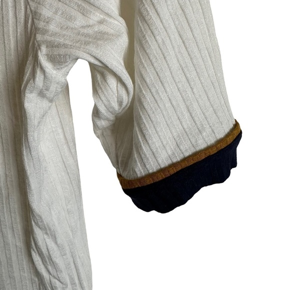 ALC white ribbed  ringer tee size L - Picture 5 of 5